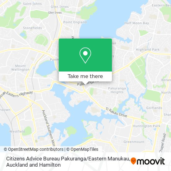 Citizens Advice Bureau Pakuranga / Eastern Manukau map