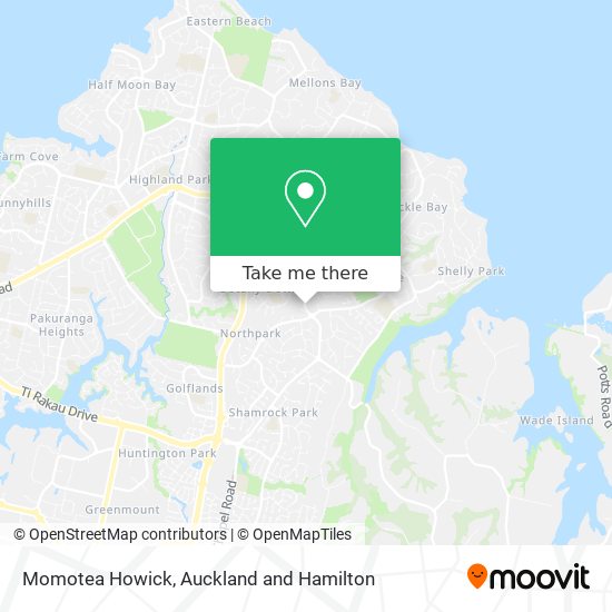 Momotea Howick map