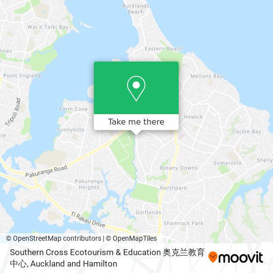 Southern Cross Ecotourism & Education 奥克兰教育中心地图