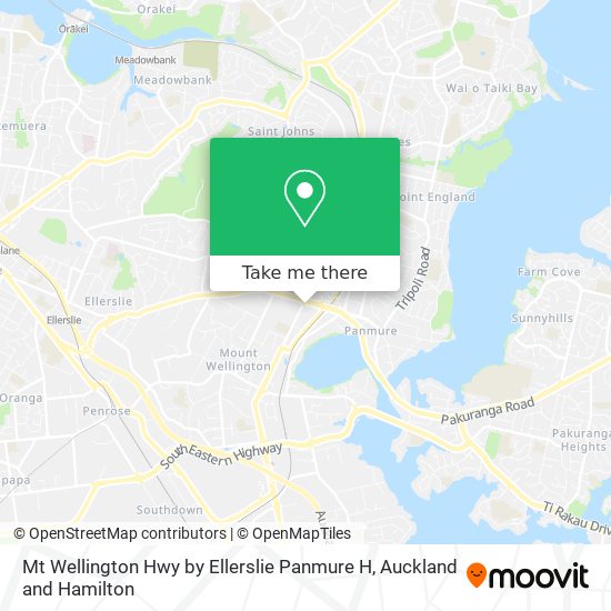 Mt Wellington Hwy by Ellerslie Panmure H map