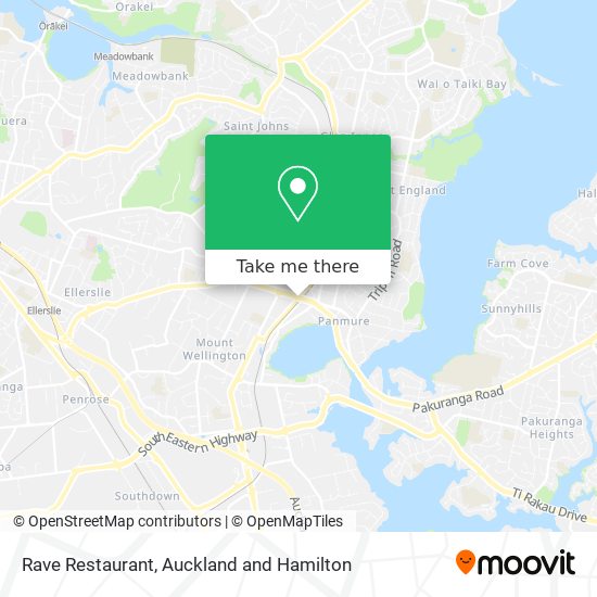 Rave Restaurant map
