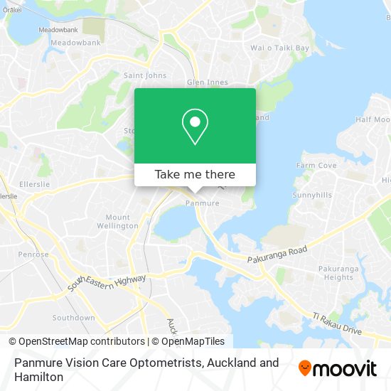 Panmure Vision Care Optometrists map