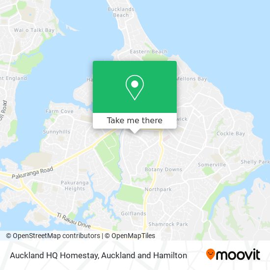 Auckland HQ Homestay map