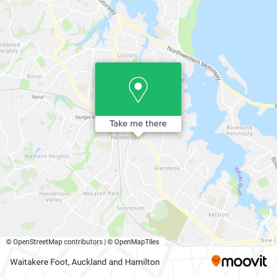 Waitakere Foot map