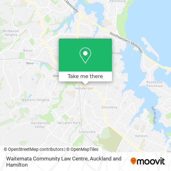 Waitemata Community Law Centre map