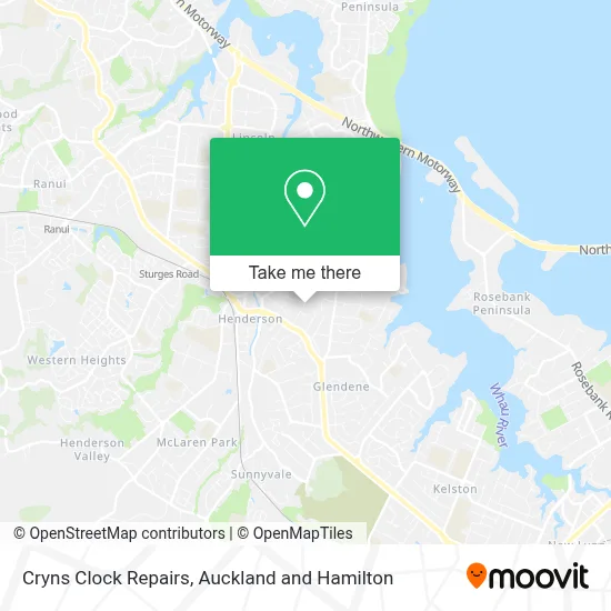 Cryns Clock Repairs map