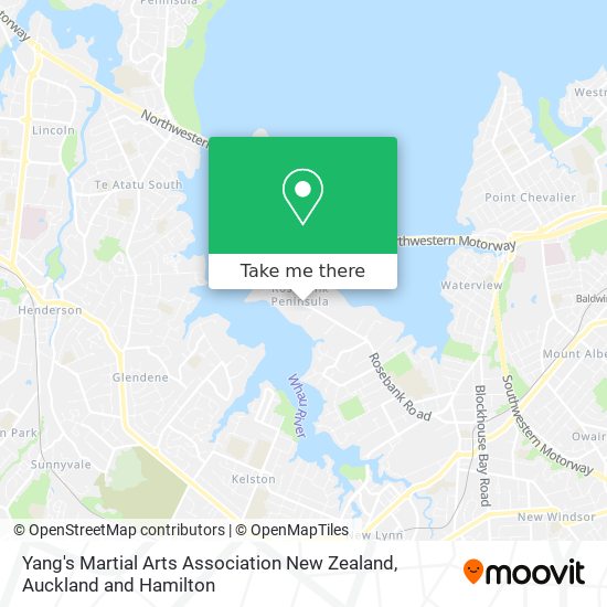 Yang's Martial Arts Association New Zealand map