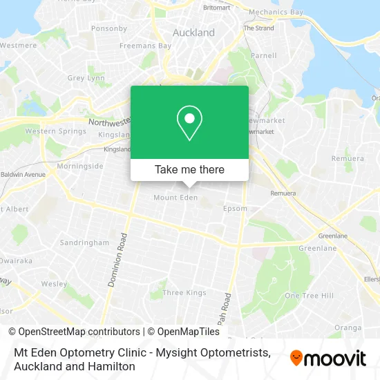 Mt Eden Optometry Clinic - Mysight Optometrists map