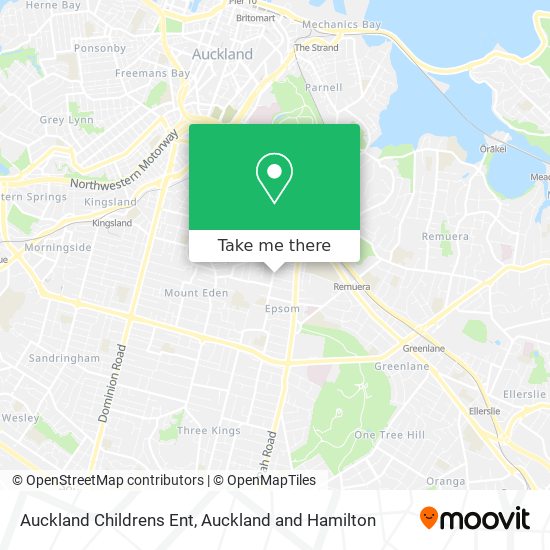 Auckland Childrens Ent map