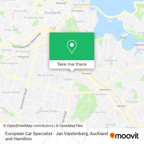 European Car Specialist - Jan Vandenberg map