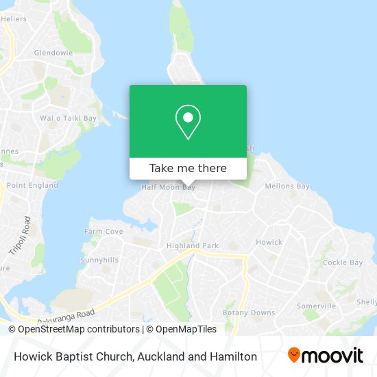 Howick Baptist Church map