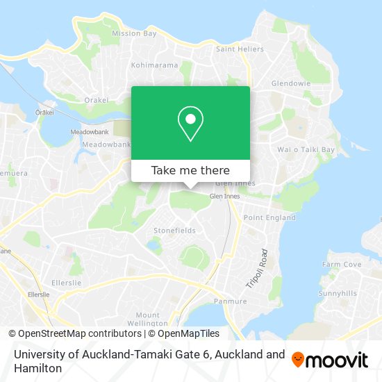 University of Auckland-Tamaki Gate 6 map