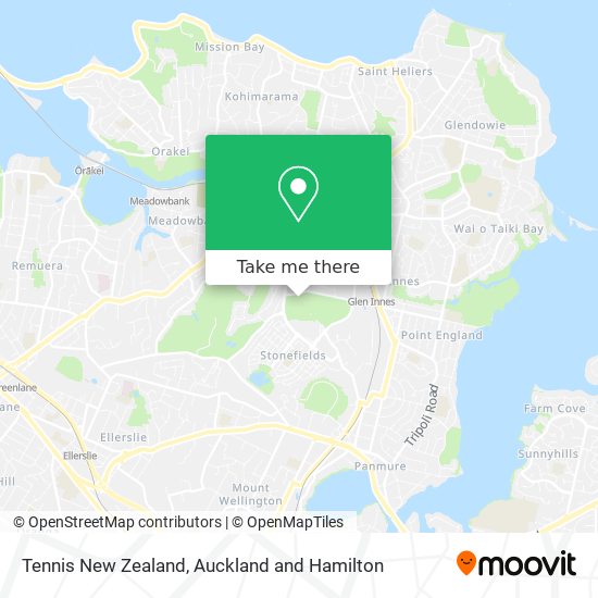 Tennis New Zealand map