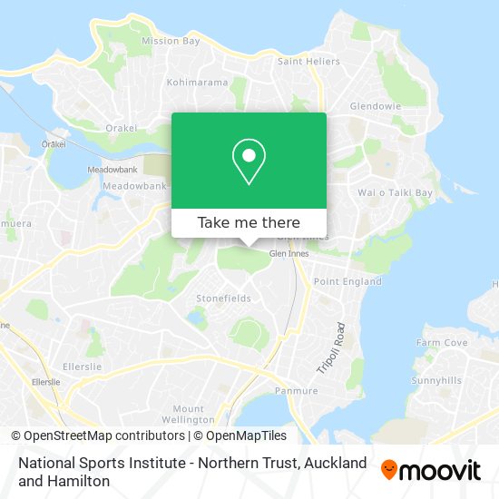 National Sports Institute - Northern Trust map