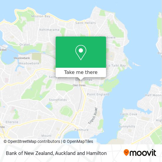 Bank of New Zealand map