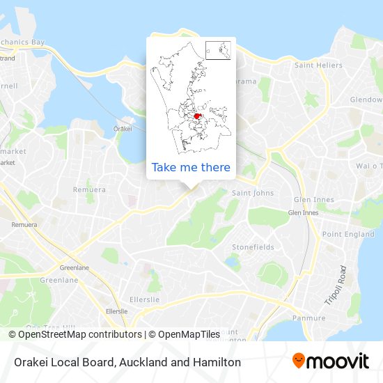 Orakei Local Board map