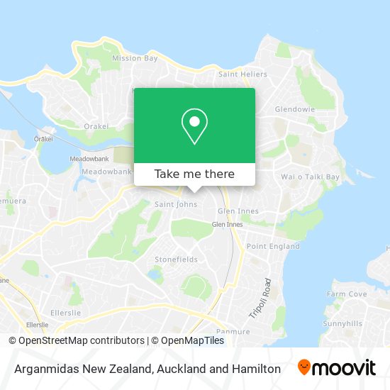 Arganmidas New Zealand map