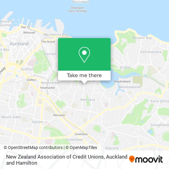 New Zealand Association of Credit Unions map