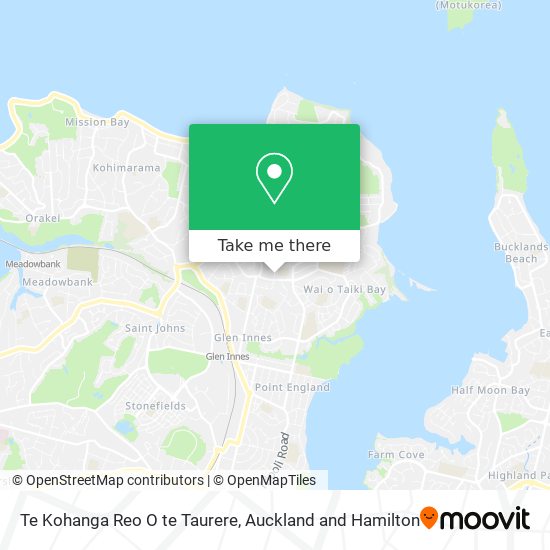 Te Kohanga Reo O te Taurere地图