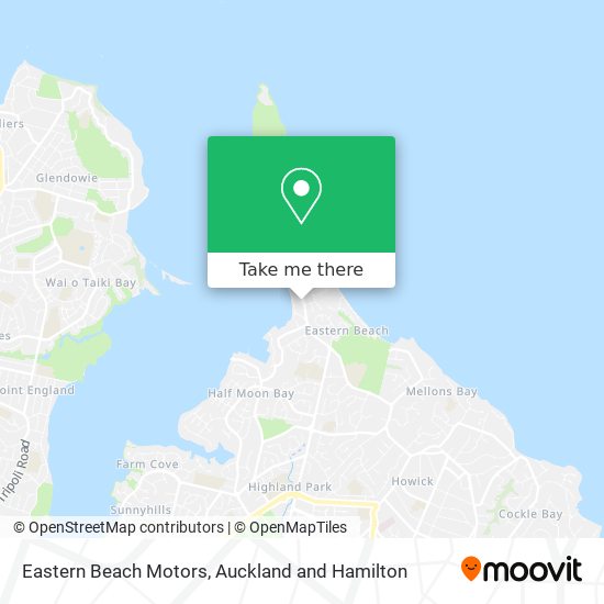 Eastern Beach Motors map