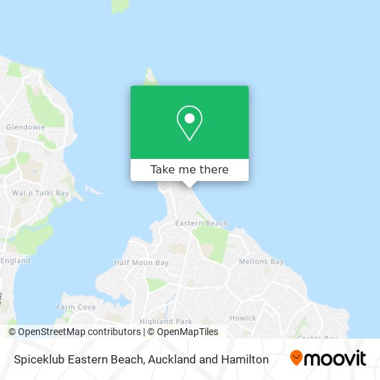Spiceklub Eastern Beach map