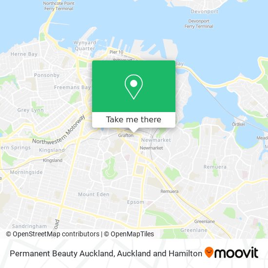 Permanent Beauty Auckland map