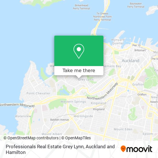 Professionals Real Estate Grey Lynn地图