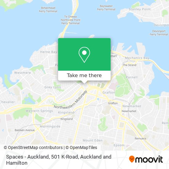 Spaces - Auckland, 501 K-Road map