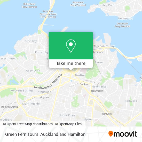Green Fern Tours map