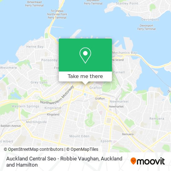 Auckland Central Seo - Robbie Vaughan map