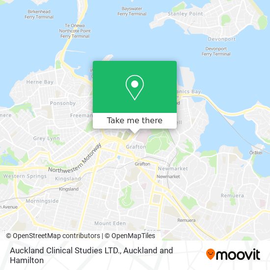 Auckland Clinical Studies LTD. map