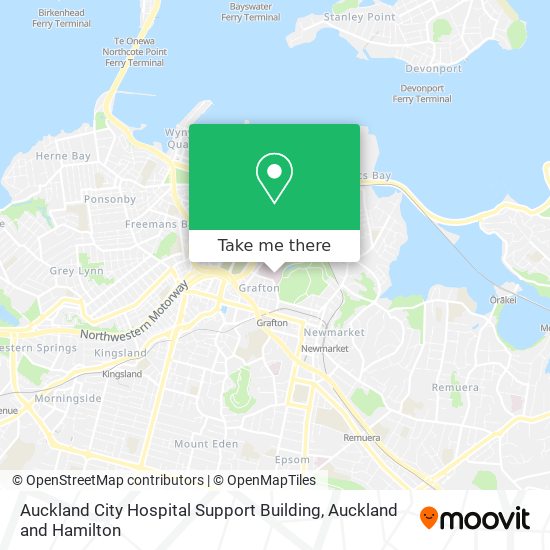 Auckland City Hospital Support Building map