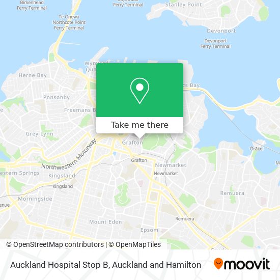 Auckland Hospital Stop B map