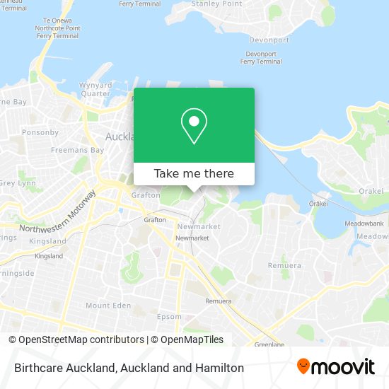 Birthcare Auckland map