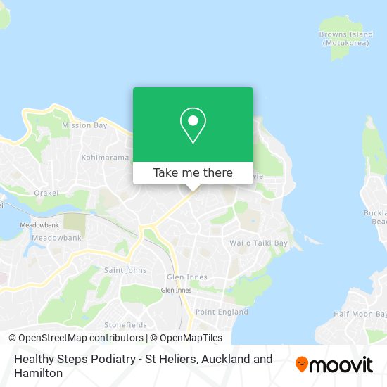 Healthy Steps Podiatry - St Heliers map
