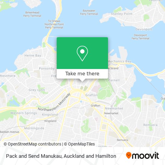 Pack and Send Manukau map
