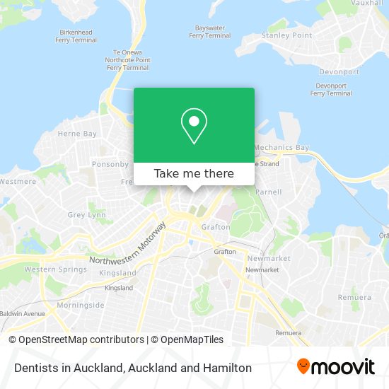 Dentists in Auckland map