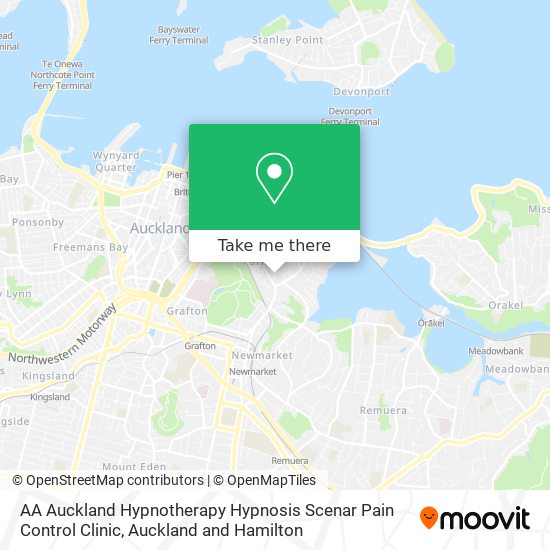 AA Auckland Hypnotherapy Hypnosis Scenar Pain Control Clinic map