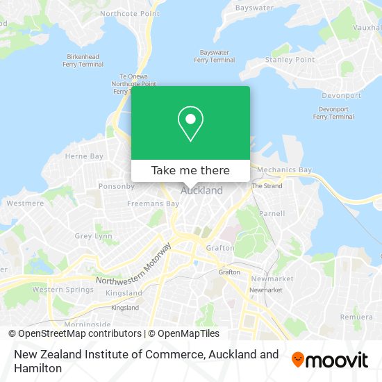 New Zealand Institute of Commerce map