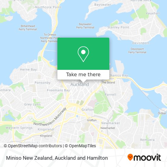 Miniso New Zealand map