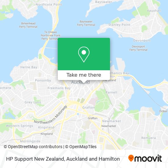 HP Support New Zealand map