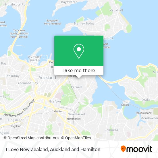 I Love New Zealand map