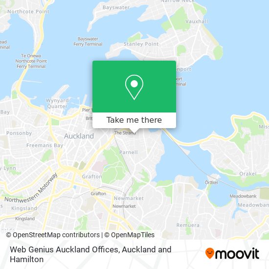 Web Genius Auckland Offices map
