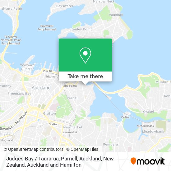 Judges Bay / Taurarua, Parnell, Auckland, New Zealand地图