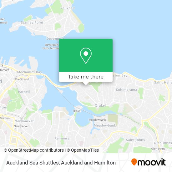Auckland Sea Shuttles map
