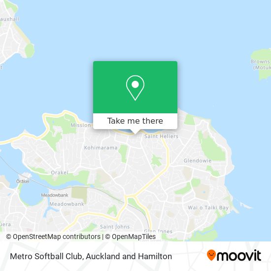 Metro Softball Club map