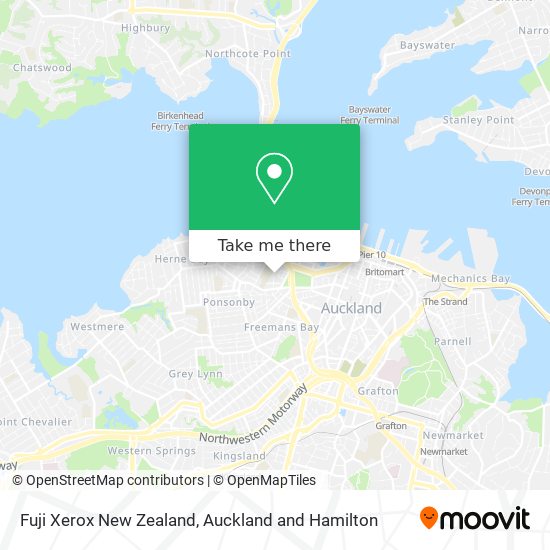 Fuji Xerox New Zealand map