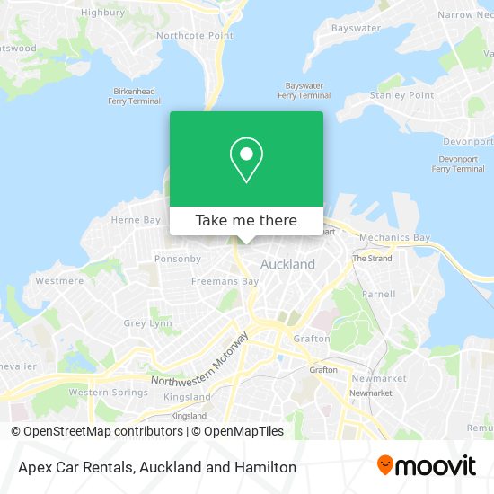 Apex Car Rentals map