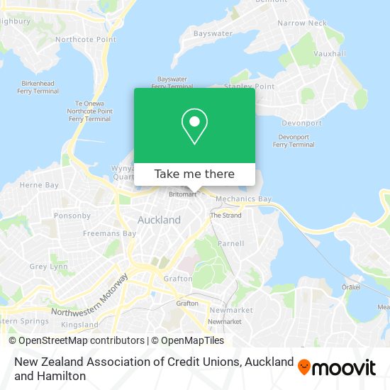 New Zealand Association of Credit Unions map