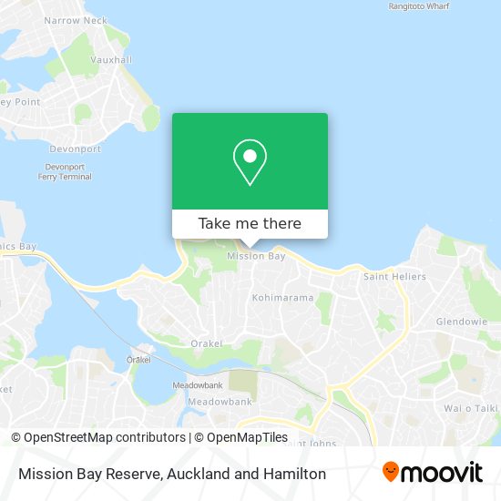 Mission Bay Reserve map